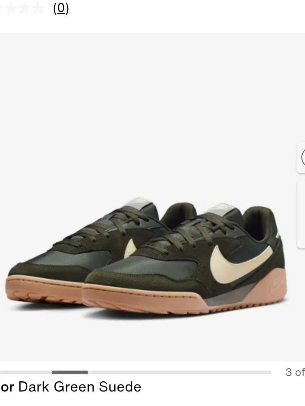 Nike Men’s Dark Green Suede Low-Top Sneakers